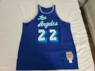 Mitchell Ness M&n Elgin Baylor Los Angeles La Lakers Authentic Jersey 48 Xl Rare