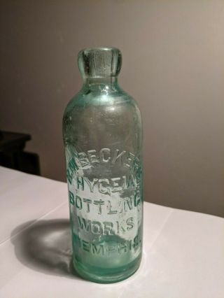 Antique Bottle,  Hutchinson,  R.  M.  Becker 