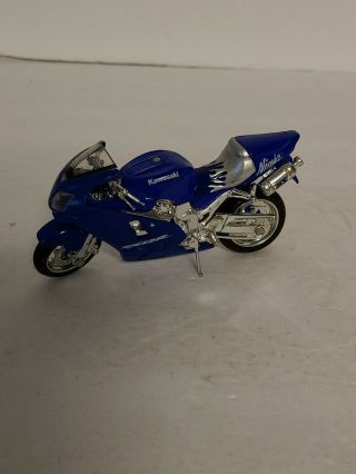 2001 Maisto Special Edition 1/18 Scale Kawasaki Zx12r Ninja Bright Blue Rare Euc
