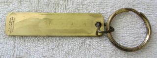 RARE Vintage JAGUAR LOGO KEY CHAIN Solid BRASS Gold Tone Metal Key Ring FOB USA 3