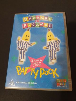 Bananas In Pyjamas - 3 On 1 (dvd,  2005) Party Pack Rare - Region 4 Abc