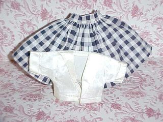 1959 Vogue 3211 Black & White Check Skirt & Blouse For Jill & Friends No Doll