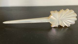 Antique Carved Mother Of Pearl Hair Pin - Chinese / Japanese 1920 
