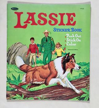 " Lassie Sticker Book " 1969 Whitman (no Paper Dolls) Vintage