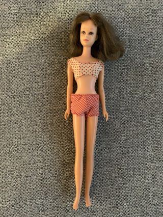 Authentic Vintage Mattel Barbie Straight Leg Francie Doll Brunette 1965