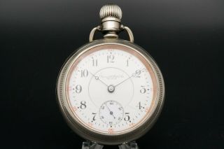 Very Rare Plymouth Watch Co.  Illinois Grade 64 18s 17j Antique Pocket Watch 2