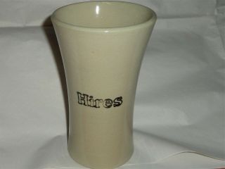 Antique Hires Root Beer Stoneware Mug - 7 " Tall -
