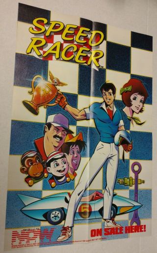 Speed Racer Promotional Poster,  1987,  15 X 22,  Steacy,  Rare,  Most Destroyed