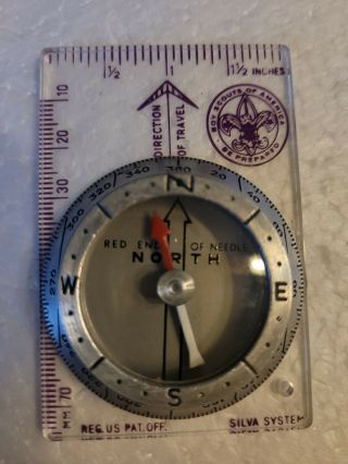 Vintage Official Boy Scout Of America Pathfinder Compass Silva System Sweden