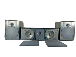 Boston Acoustic Vr - M50 & Vr - Mc Usa Stereo Speakers & Tweeters Black Wood Rare