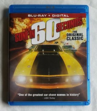 Gone In 60 Seconds Blu - Ray The Classic 1974 H.  B.  Halicki Rare Eleanor