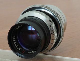 Rare cine lens KMZ RO3 - 3m (f2.  0/50mm) 007270 Red 