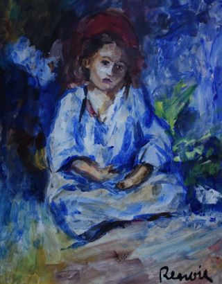 Rare Fine Unique Oil Painting,  Portrait,  Signed Renoir,  W