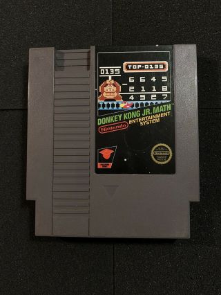 Donkey Kong Jr.  Math For Nes.  Rare.  Cleaned & Authentic.