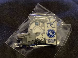 Very Rare London 2012 Olympics Pin Badge Ge General Electric Sponsor Mri Scanner