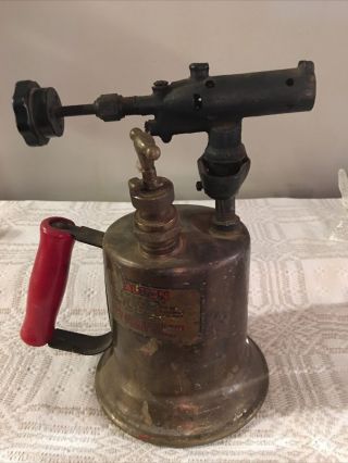 Vintage Antique Brass Welding Soldering Iron Gas Blow Torch 3