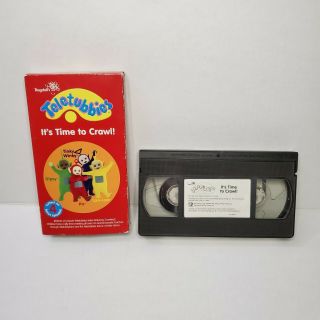 TELETUBBIES: It ' s Time To Crawl VHS 2004 Rare HTF PBS Kids Bonus Episode VHS 2