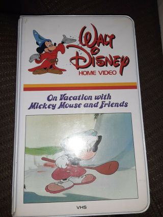 Disney Vhs On Vacation With Mickey Mouse And Friends Rare Clamshell 20vs