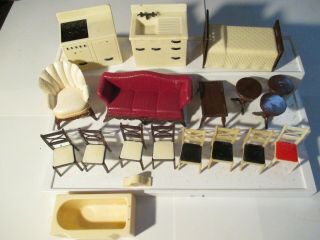 Vintage Renwal Products Plastic Dollhouse Furniture