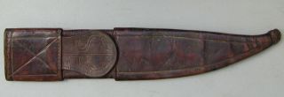Old Orig.  Large Mexican Bowie Knife W/ Leather Sheath 1890 ' s Very Rare 3