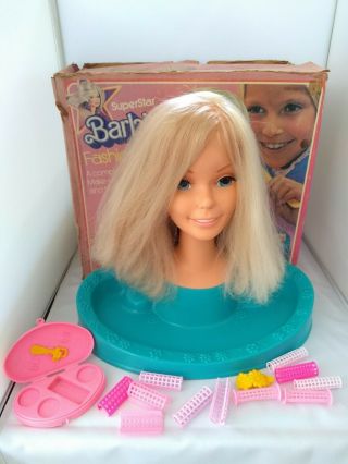 Vintage Mattel Star Barbie Fashion Face Styling Head Box Only 70s