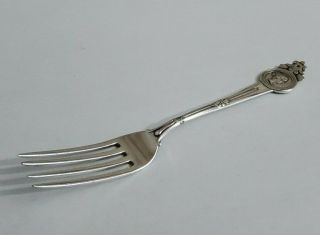 Vintage Sterling Silver 7 " Victorian Lady Cameo Fork Salad Crosby Morse & Foss