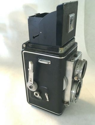 Ansco Automatic Reflex/35 Rare 2 - 1/4x2 - 1/4 Tlr.  Shutter Fires,  Diaphragm Smooth