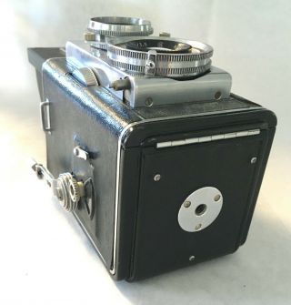 Ansco Automatic Reflex/35 Rare 2 - 1/4x2 - 1/4 TLR.  Shutter fires,  Diaphragm smooth 2