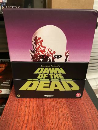 Dawn Of The Dead 1978 4k Uhd Blu - Ray (uk Second Sight Limited Edition) Oop Rare
