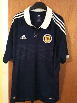 Scotland Football Shirt 2011 - 2013 Adidas Home Xtra Large Climacool Rare Xl