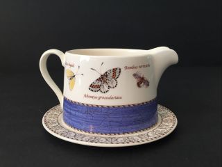Rare - Wedgwood Queen’s Ware Sarah’s Garden Creamer And Underplate Blue