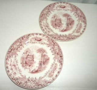 Antique Cambridge Old England Plates By Royal Sphinx Maastricht Made In Holland