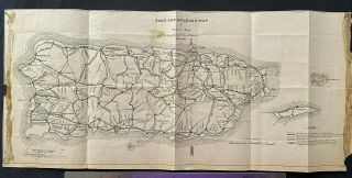 Puerto Rico 1932 Railroad And Road Map Print,  Mapa Grabado De Vias Ferrocarril