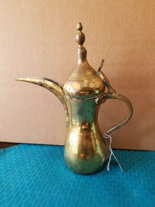 12 " Tall Turkish Brass Coffee Pot Urn Dallah