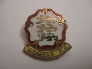 Rare Old England Womens Football Association Enamel Brooch Pin Badge