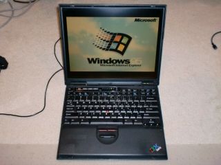 Ibm Thinkpad T20 Type 2647 Laptop With Windows 95 Installed,  Rare