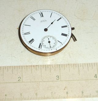 American Waltham Wm Ellery Antique Pocket Watch Movement Model 1873 Circa 1885