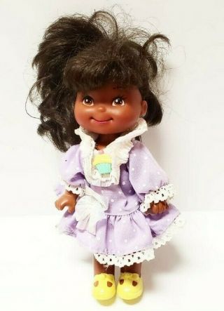 Vintage 1988 Mattel Cherry Merry Muffin Greta Grape Doll Purple Dress Rare