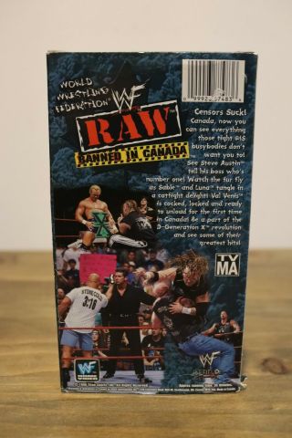 WWF Raw Banned in Canada VHS Stone Cold Steve Austin Wrestling WWE WCW RARE NTSC 2