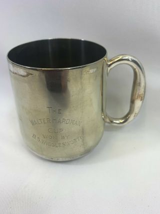 Vintage Elkington & Co Silver Plate 1/2 Pint Tankard The Walter Hardman Cup