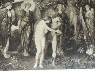 Antique Print 1901 The Expulsion Of Adam And Eve By A T Nowell Angels Religion