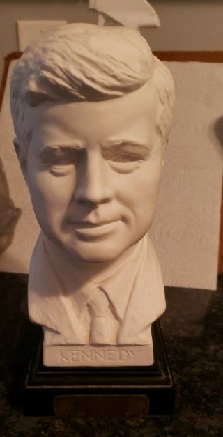 Vintage Goebel John F Kennedy Bust Sculpture W Germany Artist Bochman Signed 70s