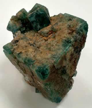 Rare Large Green Fluorite Cluster With Galena Heights Mine Westgate Weardale Uk