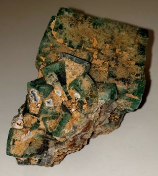 RARE LARGE GREEN FLUORITE CLUSTER WITH GALENA HEIGHTS MINE WESTGATE WEARDALE UK 2