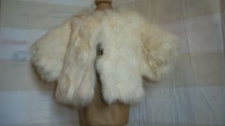 Shirley Temple Terri Lee French Or German Bisque Doll White Rabbit Fur Coat
