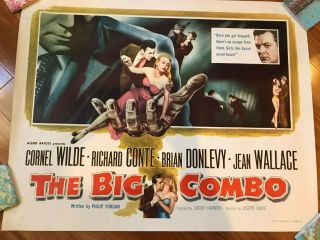 Big Combo Half Sheet (1955) 22x28 Joseph H.  Lewis Film Noir - Best Poster Rare