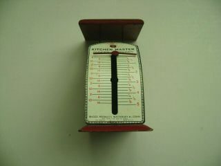 Vintage Kitchen Master Scale By Briggs Products,  Conn,  Red