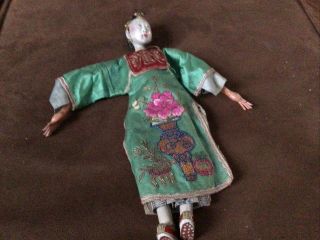 Antique Japanese Doll Very Unique Face And Body.  10” Tall