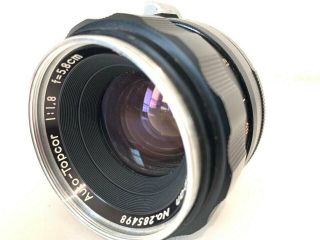 Rare As - Is Tokyo Kogaku Auto Topcor 5.  8cm 58mm F/1.  8 Mf 35mm Slr Camera Lens