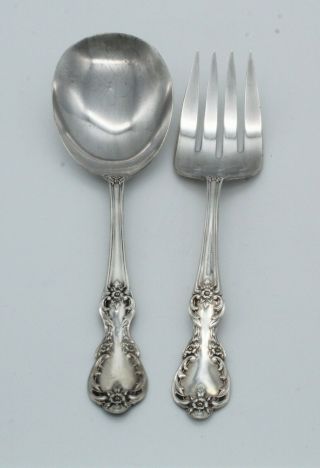 Vintage Wm Rogers Mfg Co Extra Silver Plate Serving Fork & Spoon